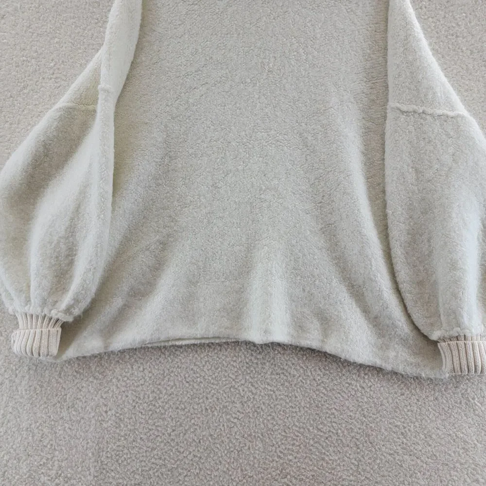 Free People Milo Tunic Sweater Women's Medium Evening Cream Drop Shoulder L/S~ - Picture 3 of 12